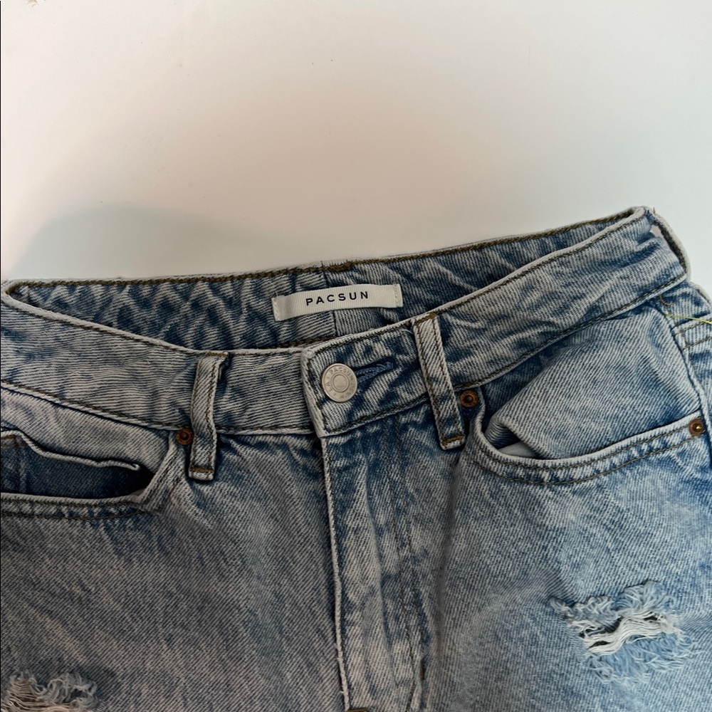 Pacsun Eco Light Blue Distressed Mom Jeans Size 23 - Picture 5 of 5